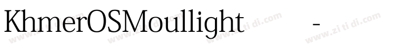 KhmerOSMoullight 常规字体转换